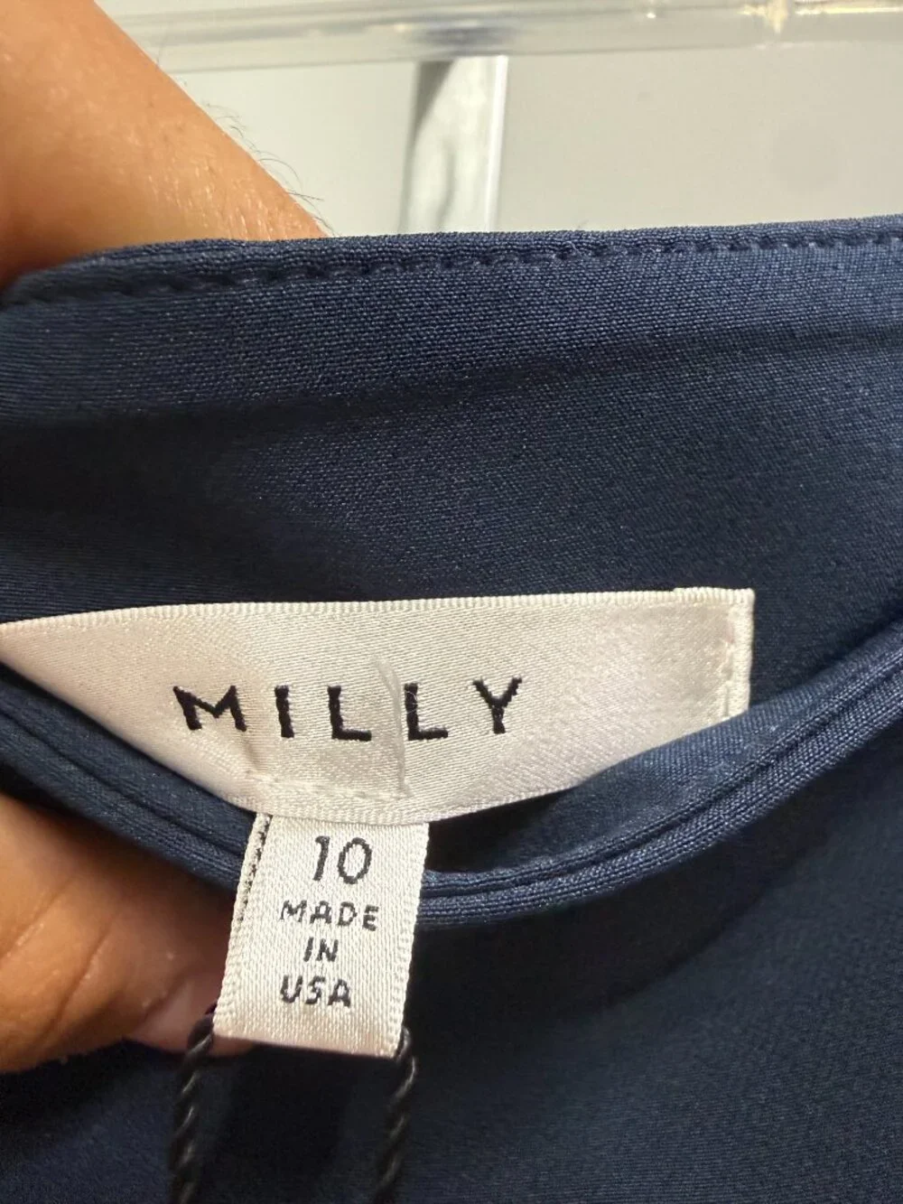 NWT Milly Navy Blue Italian Cady Pleated Wide Leg Culotte Pants Women's Size 10